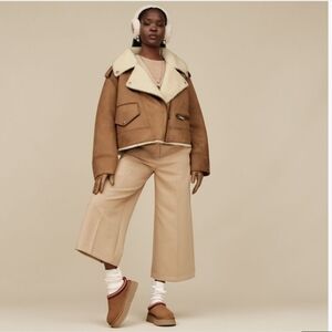 UGG  Brown Slip-Ons with Red Trim